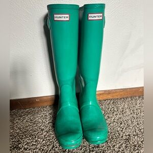 Teal Hunter Boots size US8 EUR39